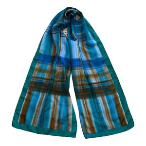Avenue Teal Abstract Print Scarf